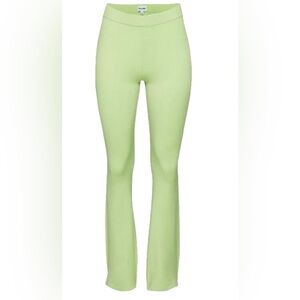 Aritzia Sunday Best light green high waisted knit flare pants XS